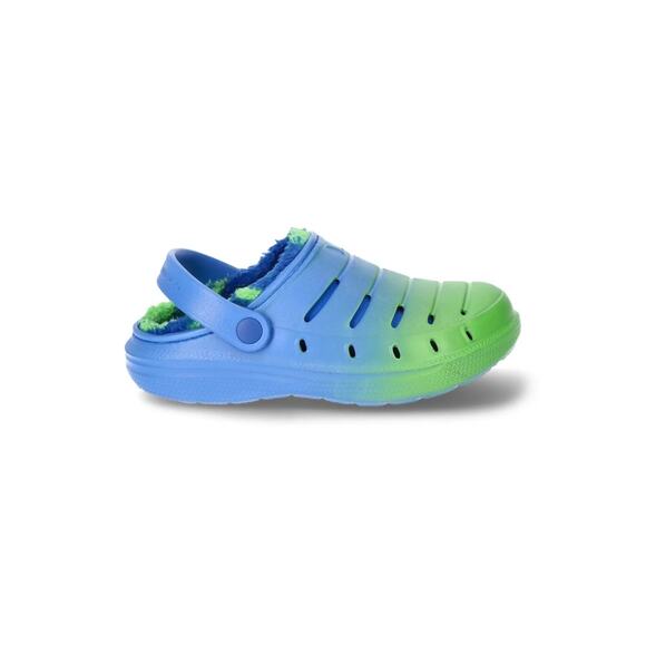 Rugged Shark Toddler & Big Boys Casual Lined Clogs blue-green. Size 5 - Picture 2 of 6